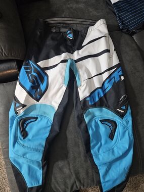 MSR Axxis MX Pants - Black with Gray & White Labeling